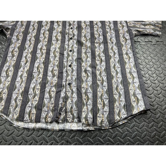 Triumph Motorcycles Shirt Adult Extra Large Gray Stripe Outdoor Casual Men's - Picture 10 of 14